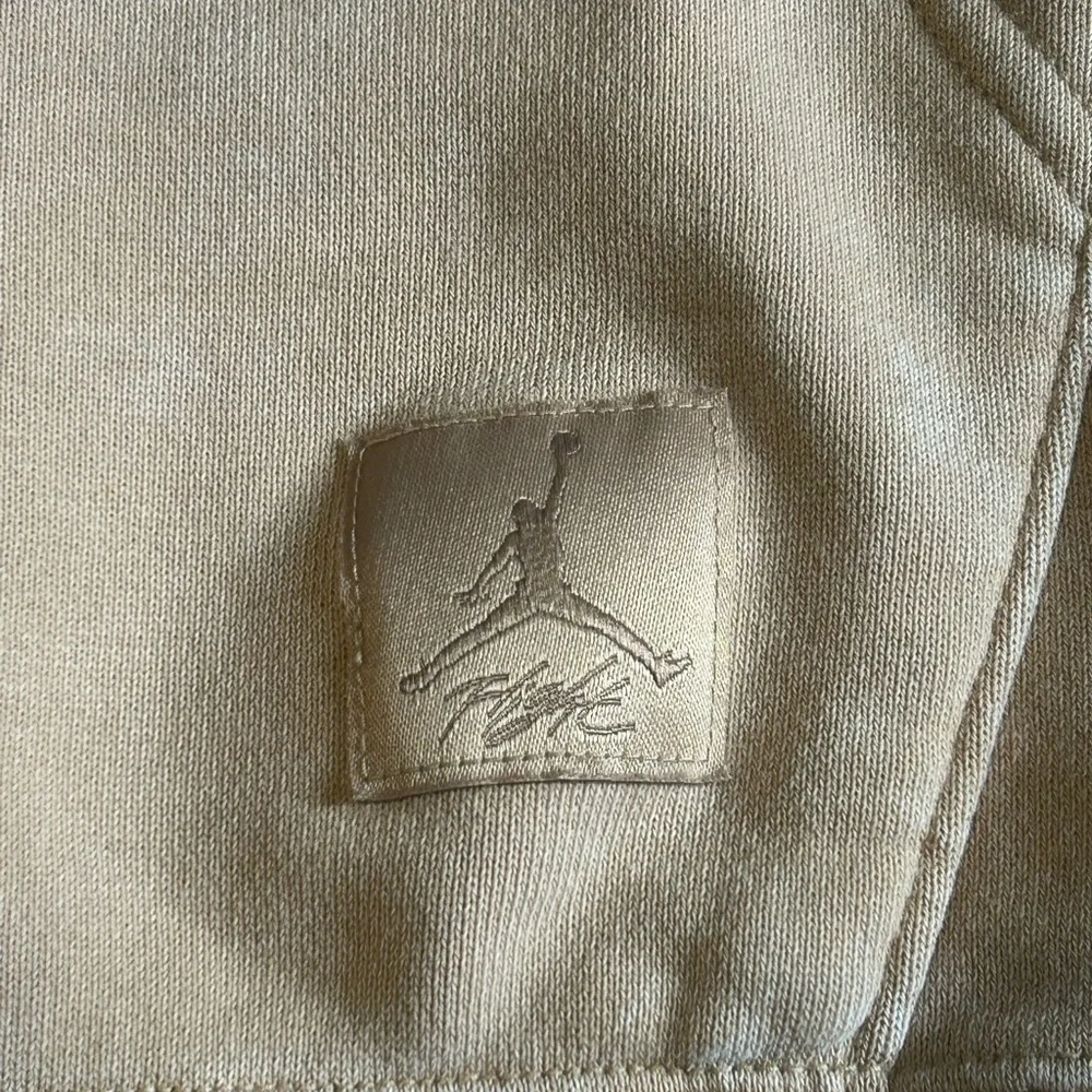 Jordan Satin Lined Hoodie Small Beige Pullover Nike Air